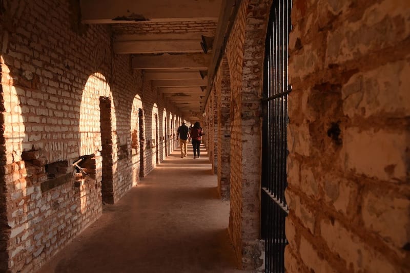 Inside the Cellular Jail corridors